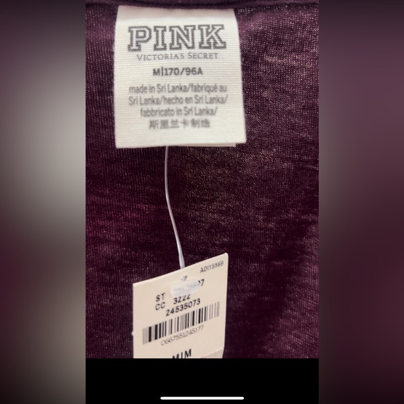 Victoria Secret PINK short sleeve maroon T-shirt Brand new never worn with tags - Picture 5 of 6